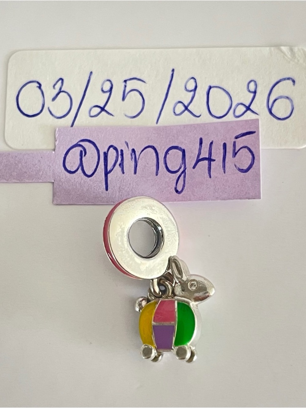 Pandora Mix Lantern Rabbit dangle - Picture 4 of 8
